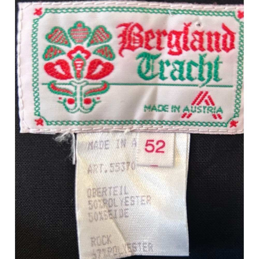 Folk Vintage Nordic Bergland Tracht Maxi Sleeveless Dirndl SZ 52 (XXL/3XL) - Picture 6 of 9